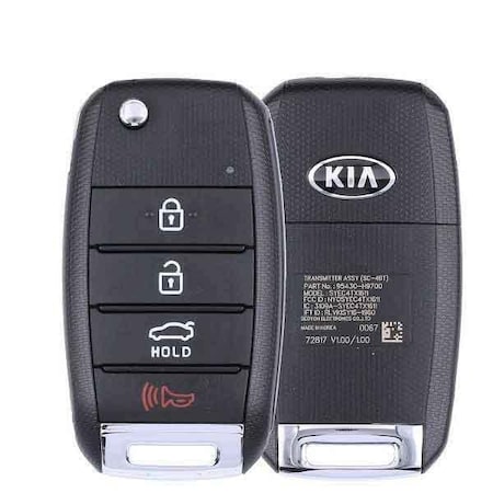 Oem NEW: 2018-2020 Kia Rio / 4-Button Flip Key / PN: 95430-H9800 / NYOSYEC4TX1611 (433 Mhz)(Canada RFK-KIA-H9800